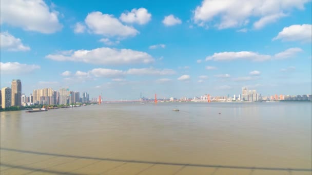 Scenery Wuhan City Skyline Summer — Stok video