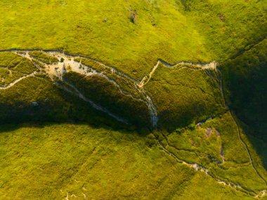 Wugong Dağı 'nın ilk bahar manzarası Doğal Sahne Bölgesi, Pingxiang, Jiangxi, Çin