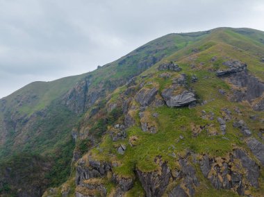 Wugong Dağı 'nın ilk bahar manzarası Doğal Sahne Bölgesi, Pingxiang, Jiangxi, Çin