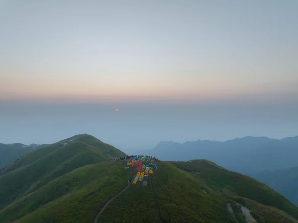 Pemandangan Awal Musim Gugur Daerah Pemandangan Alam Gunung Wugong Pingxiang — Stok Foto