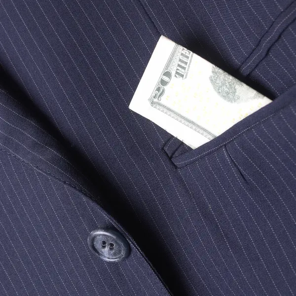 Suit Jack With Money In Pocket — Stock Photo, Image