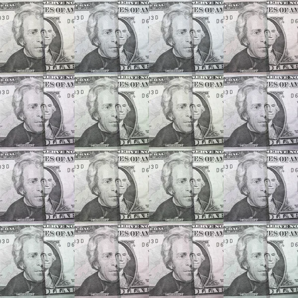 Money Washington and Jackson Dollar Bills — Stock Photo, Image