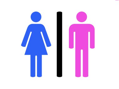 Kadınlar ve erkekler tuvaleti sembolü