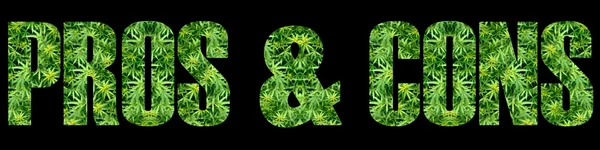 Marijuana- och nackdelar — Stockfoto