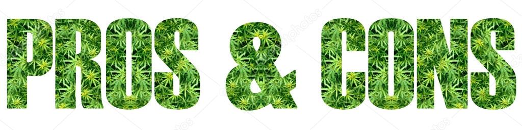 Marijuana Pros and Cons — Stock Image Marijuana Pros and Cons Stock Image