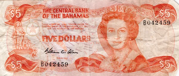 Foreign Currency Bills Bahamas — Stock Photo, Image