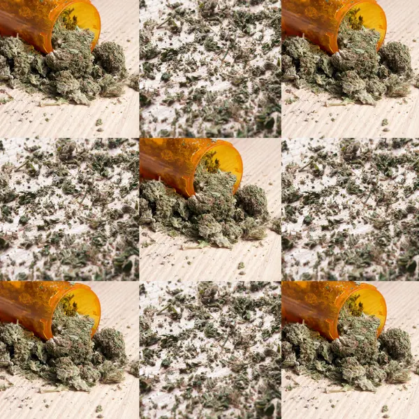 Sfondo di marijuana medica, prescrizione RX — Foto Stock