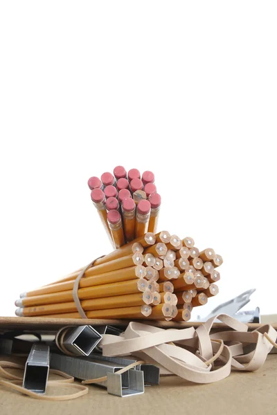 Tužky, školní a kancelářské potřeby — Stock fotografie