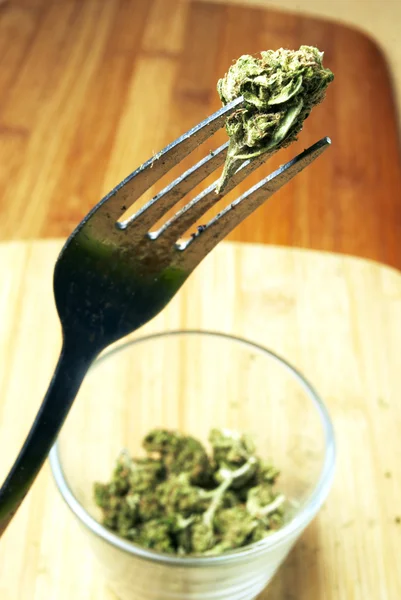 Marijuana comestible, pot à manger — Photo