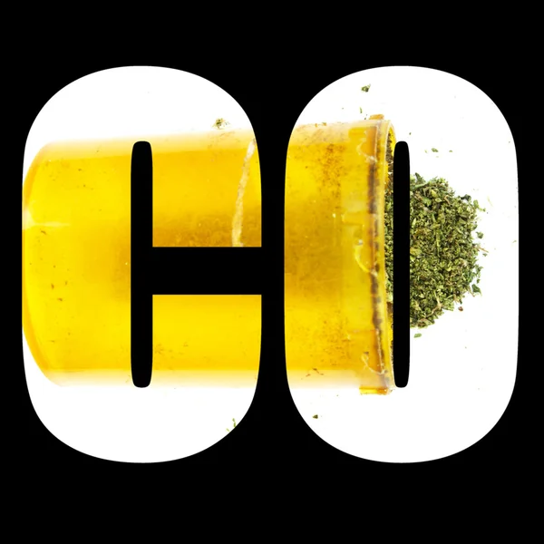 Marijuana Colorado Icona, Testo e Immagine, CO — Foto Stock