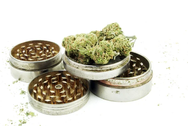Marihuána-cannabis, fehér háttér — Stock Fotó