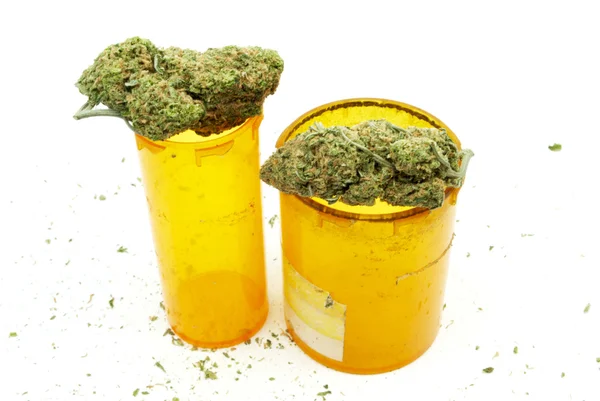 Marihuana-cannabis, witte achtergrond — Stockfoto