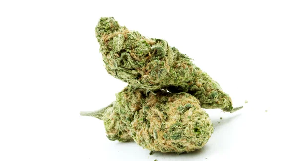 Marijuana e Cannabis, sfondo bianco — Foto Stock