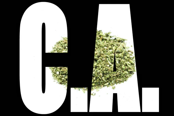 California Marijuana , Symbol and Sign — Stock Photo, Image