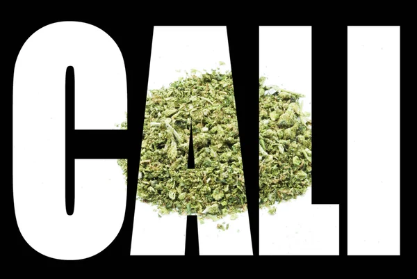Marijuana da Califórnia, Símbolo e Sinal — Fotografia de Stock