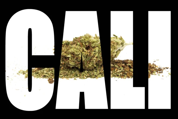Marijuana da Califórnia, Símbolo e Sinal — Fotografia de Stock