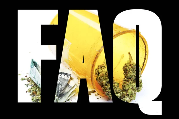 Marijuana, FAQ, Perguntas Frequentes — Fotografia de Stock
