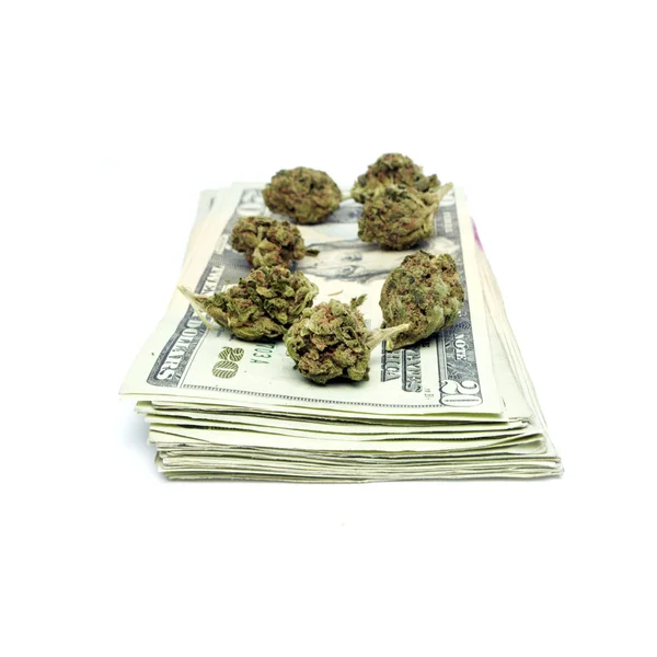 Marihuana y dinero —  Fotos de Stock