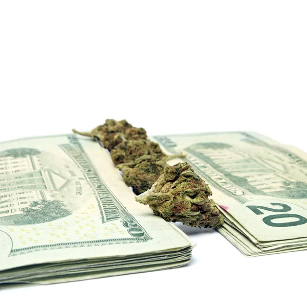 Marijuana and Money — Stock Photo, Image