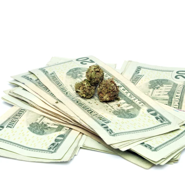 Marihuana y dinero — Foto de Stock