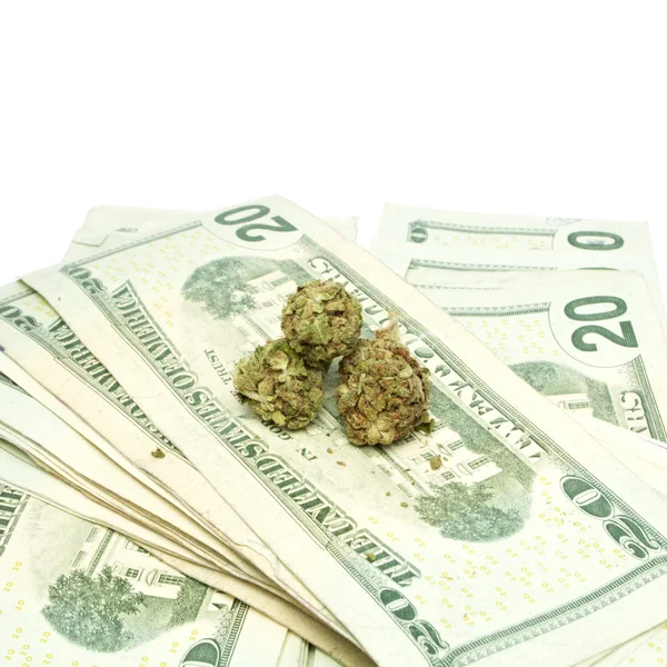 Marihuana y dinero — Foto de Stock