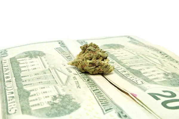 Marihuana und Geld — Stockfoto