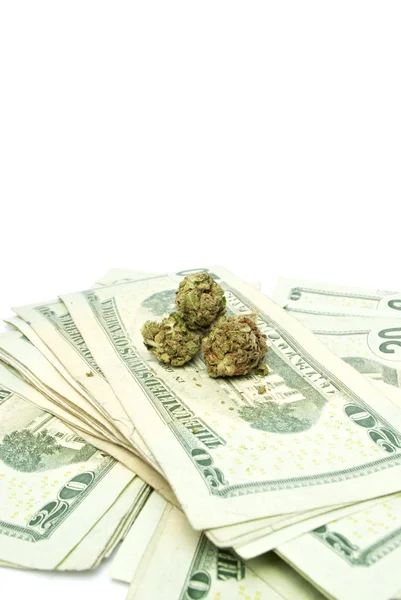 Marihuana en geld — Stockfoto
