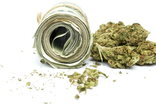 Marihuana und Geld — Stockfoto