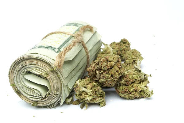 Marihuana y dinero — Foto de Stock