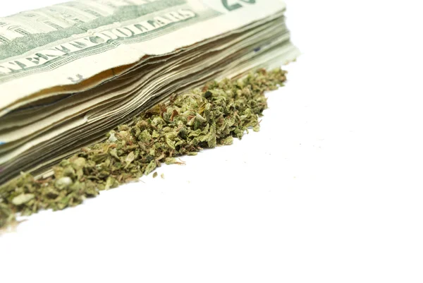 Marijuana and Money — Stock Photo, Image