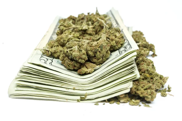 Marihuana y dinero — Foto de Stock