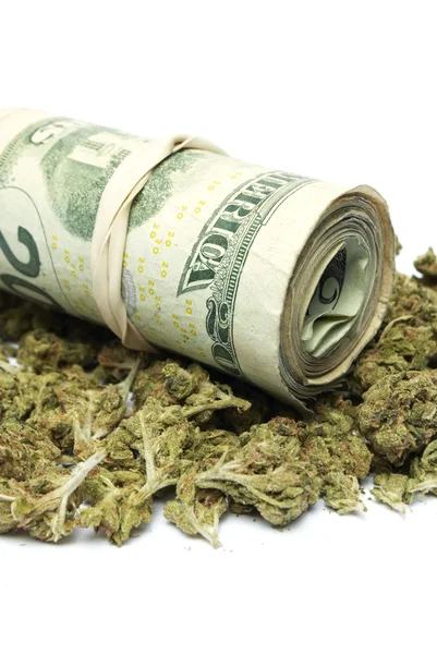 Marihuana en geld — Stockfoto