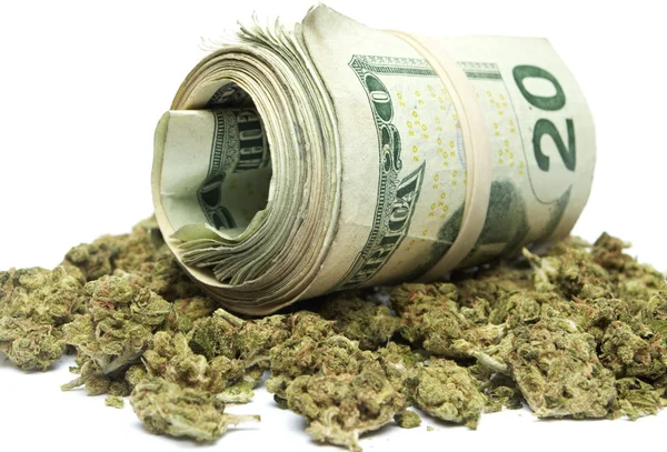 Marihuana y dinero — Foto de Stock