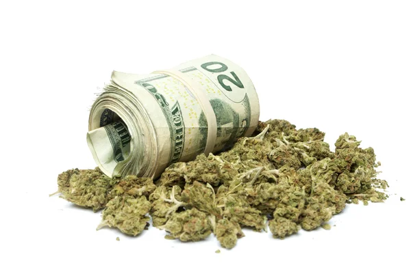 Marihuana en geld — Stockfoto