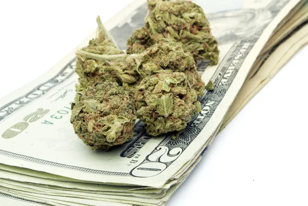 Marijuana and Money — Stock Photo, Image