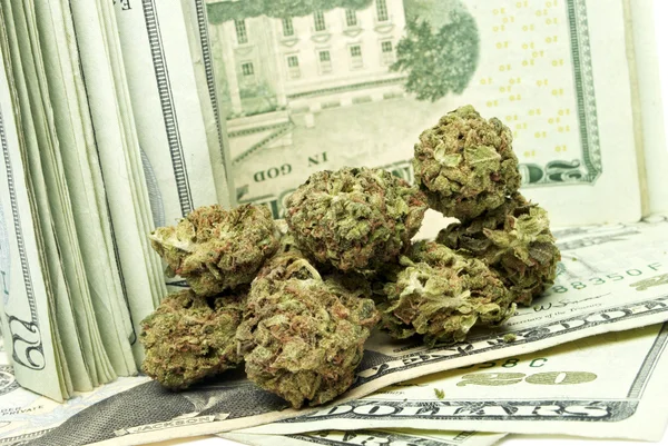 Marijuana and Money — Stock Photo, Image