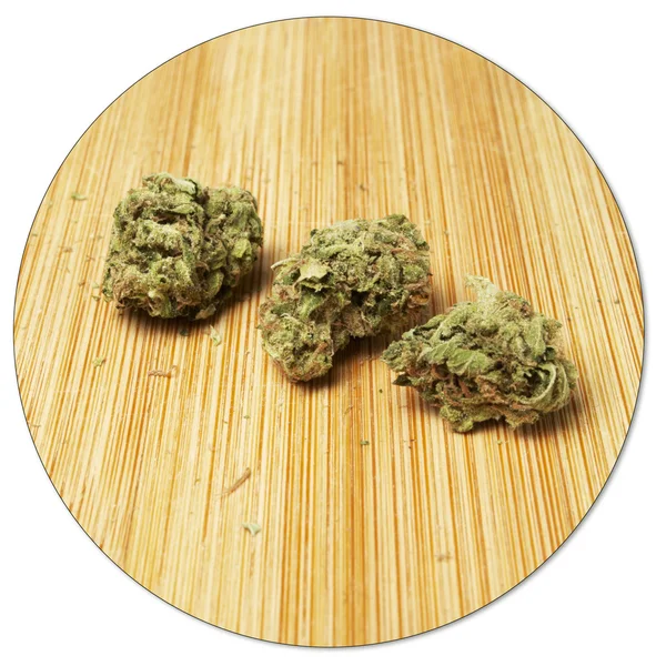 Marihuana pictogram, cirkel — Stockfoto