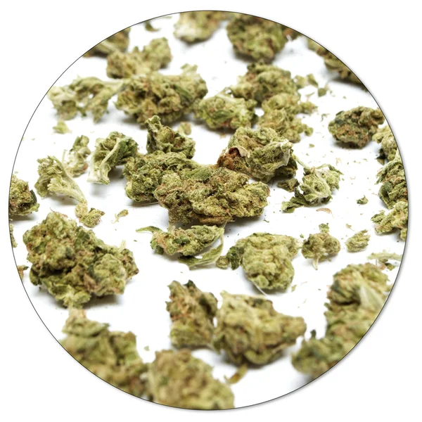 Marijuana Icon, Circle — Stock Photo, Image