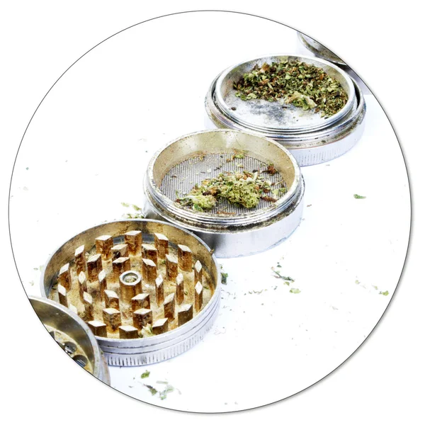 Ikon Marijuana, Lingkaran — Stok Foto
