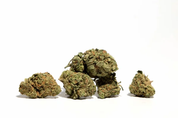 Marijuana Och Cannabisknoppar Närbild — Stockfoto