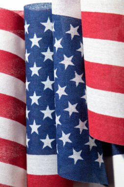 Arka planda Amerikan bayrakları, kapatın.
