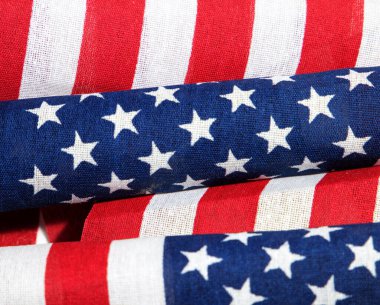 Arka planda Amerikan bayrakları, kapatın.