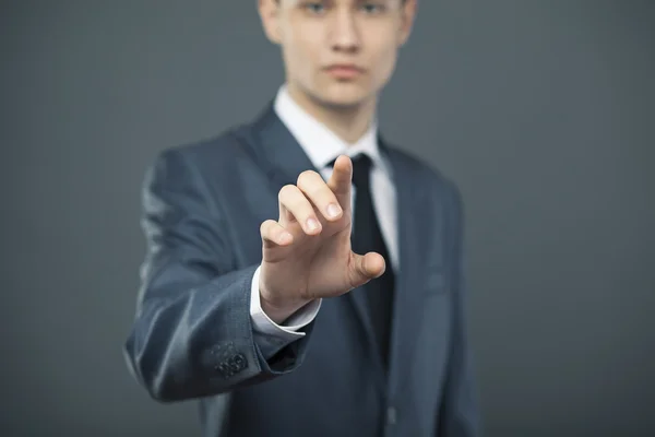 Aanraking van een vinger — Stockfoto