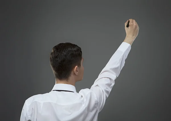 Schreibt auf die Tafel — Stockfoto