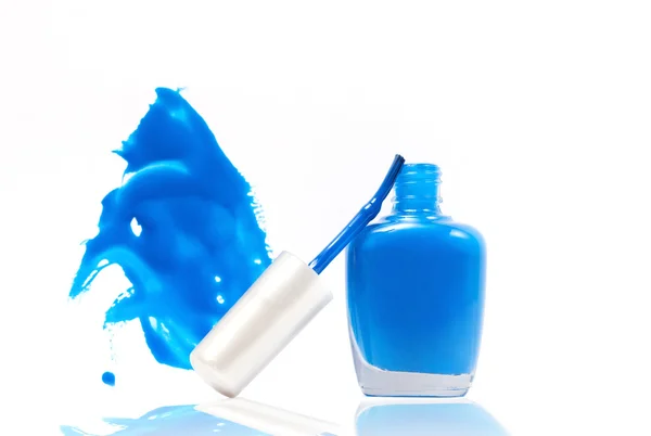 Blue nail polish — Stock Photo, Image