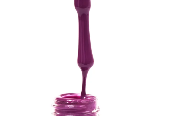 A drop of purple nail polish — Stock Photo, Image