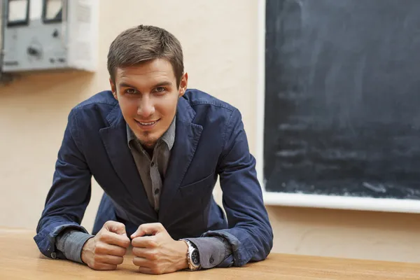 Stylish student in the classroom — Stock Photo, Image