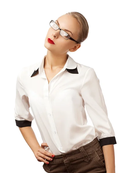 Stylish girl in a blouse — Stock Photo, Image