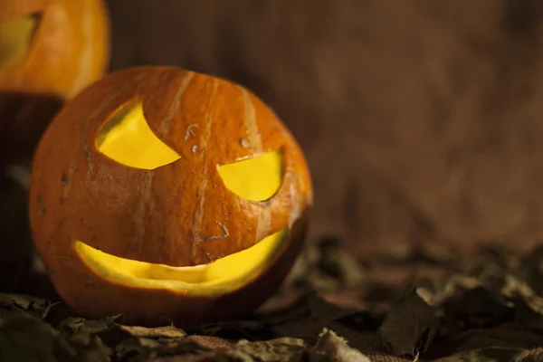Evil pumpkin on Halloween — Stock Photo, Image