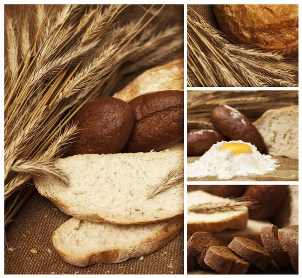 Productos de panadería en el collage —  Fotos de Stock